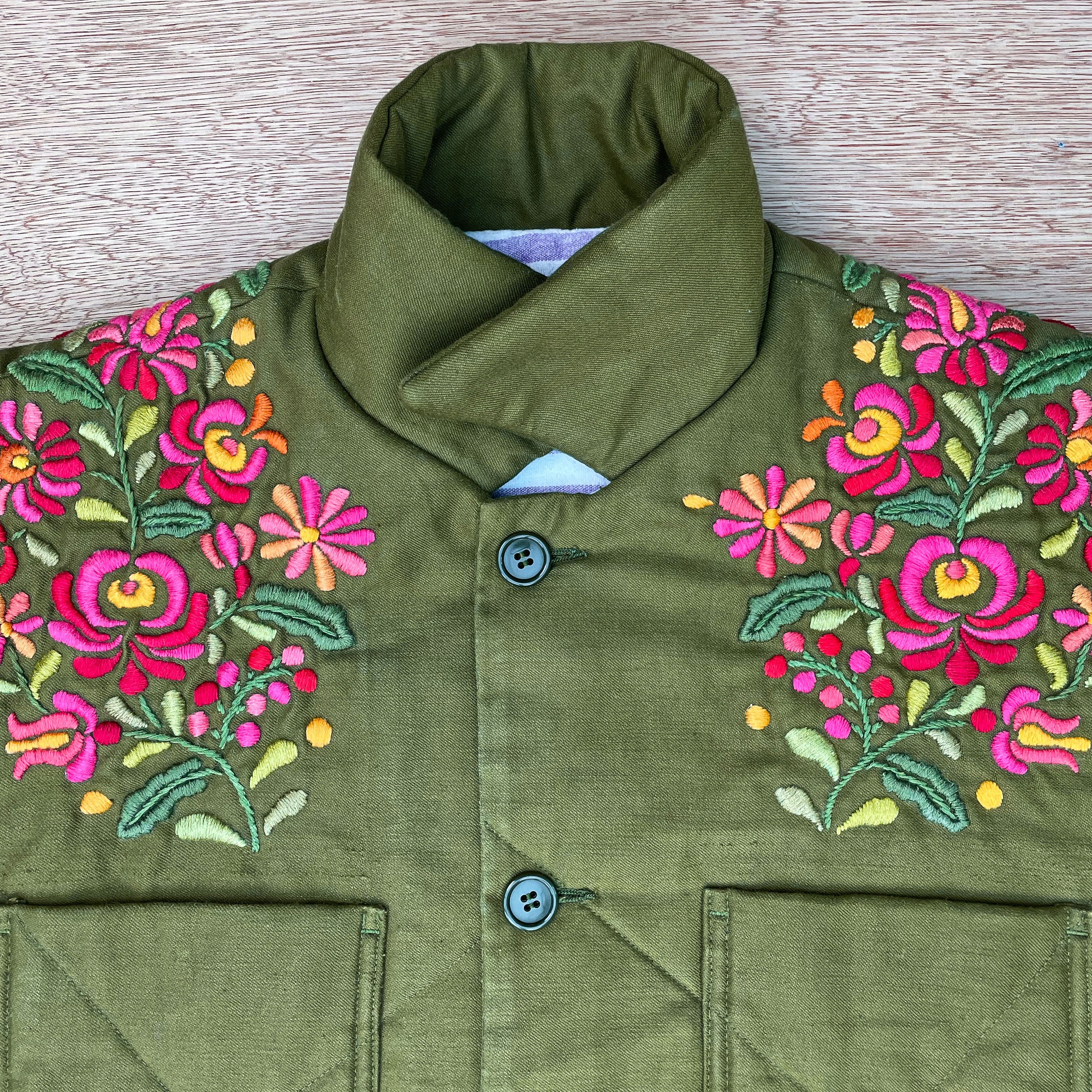 ジャケット・アウター MEDI VINTAGE FLOWER EMBROIDERY SHIRT Embroidered Flowers Shirt – SEAMS
