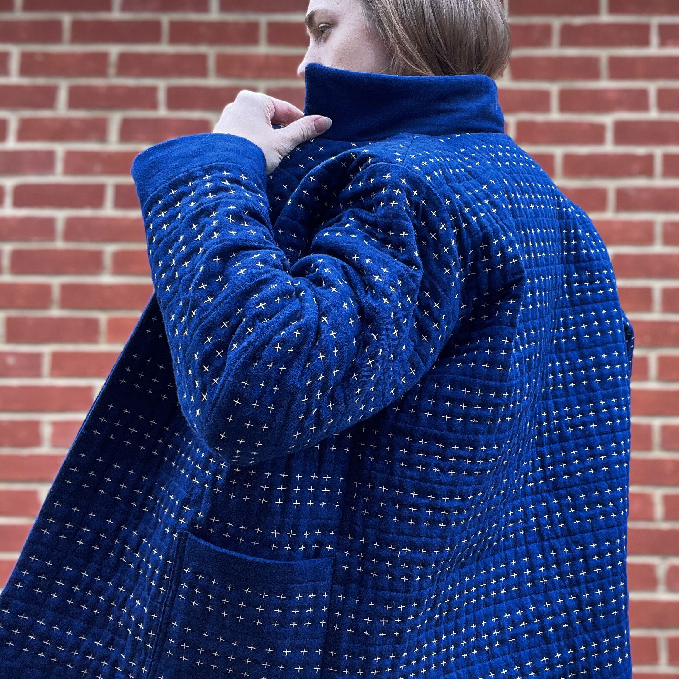 Laura Gostling. Repurposed hand quilted vintage chore jacket