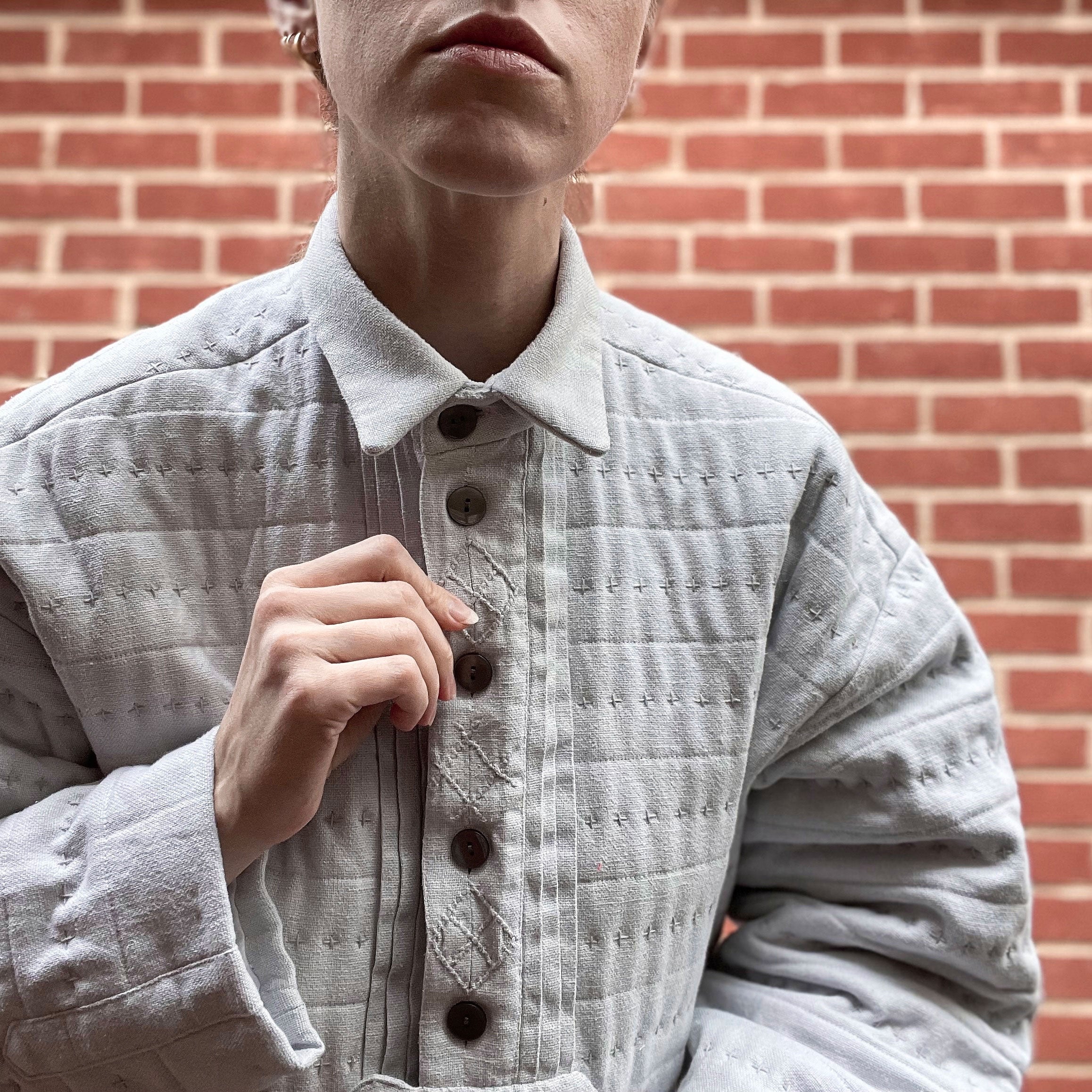 Laura Gostling. Repurposed Hand Quilted Linen Jacket