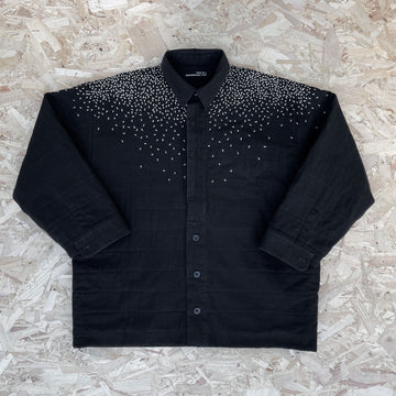 Recut Room Repurposed Hand Embroidered Quilted Vintage Linen Jacket