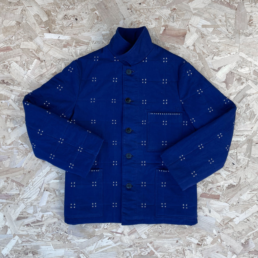 Recut Room Repurposed Indigo Hand Quilted Chore Jacket