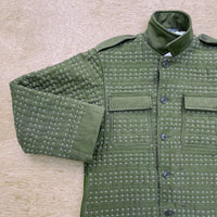 Hand Quilted Repurposed Vintage Army Jacket